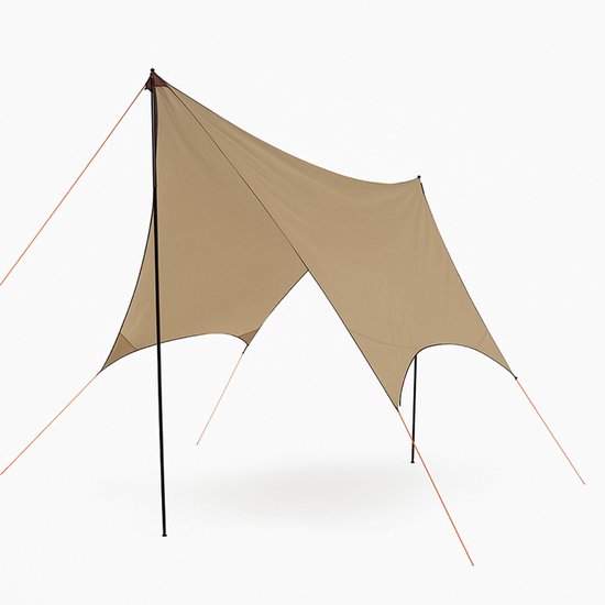 CUHOC Tarp Shelter 300x300x220 cm – Waterdicht & Lichtgewicht Schaduwdoek – Complete Set met Stokken & Scheerlijnen – Voor Camping, Tuin & Strand van Merkloos