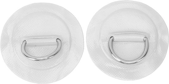 D-ring Kajak Set - Opblaasbare Boot Patch - Watersport Bevestiging - Hoogwaardig Nylon PVC - 2 Stuks - Wit