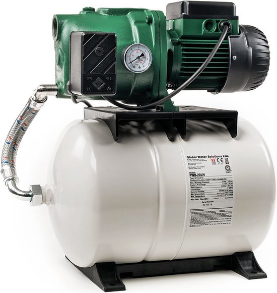 DAB Aquajet 132/20 M Hydrofoorpomp / Tuinpomp - Met Drukvat - 4800l/h - 1490W - Voor Tuinberegening van Merkloos