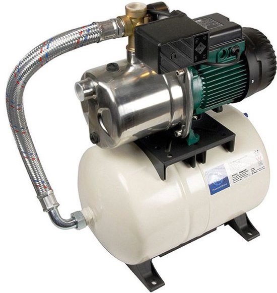 DAB Aquajet-Inox 102/20 M Hydrofoorpomp - Beregeningspomp - Drukverhoger - 3.600 l/u - 1130 W - Incl. 20 L tank van Merkloos