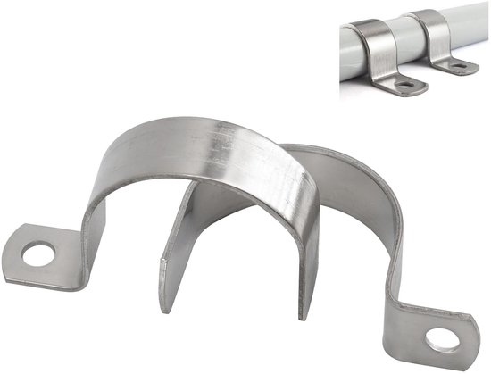 Dailygoods - 304 Roestvrij Stalen Buisklem Ø 42 mm (Set van 8)