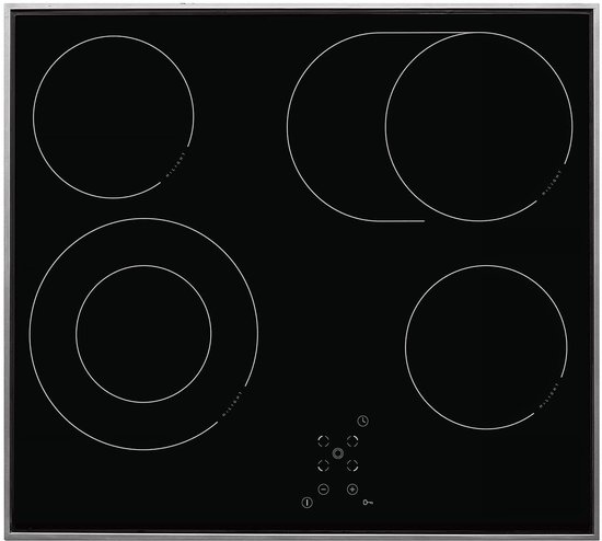 Dailygoods - 742 600 E zelfvoorzienende kookplaat, zwart/roestvrij staal