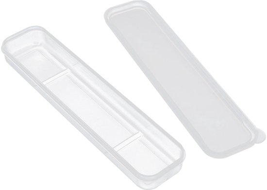 Dailygoods- Besteksdoos Draagbaar - Opbergdoos - Reisservies - Lichtgewicht - Duurzaam - Compact Design - Pastelkleuren - Serviesdoos