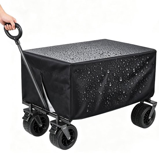 Dailygoods- Bolderkar Beschermhoes Waterdicht - Bolderwagen Hoes - Opvouwbare Afdekking - UV-bestendig - Stofdicht - Verstelbaar Trekkoord - Tuinwagen