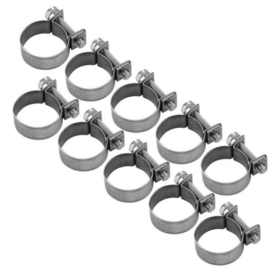 Dailygoods- Brandstofslang Klem - 10 Stuks - Rvs Slangklemmen