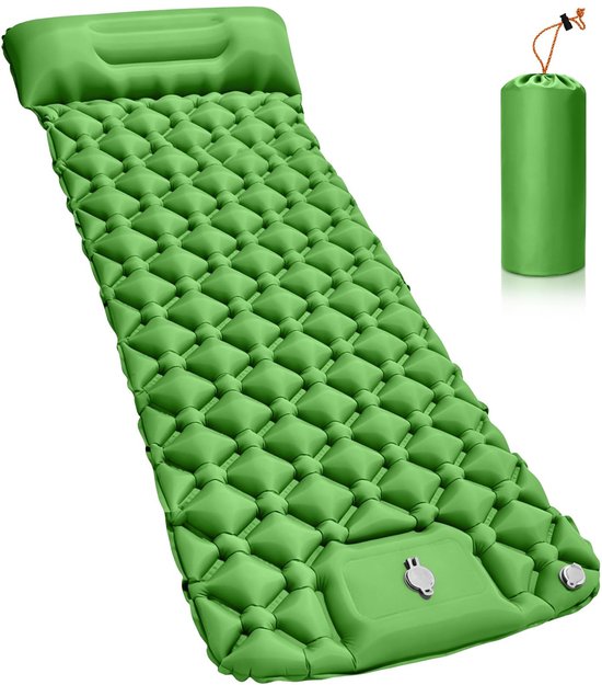 Dailygoods- Camping Matras Zelfopblazend - Ultralicht - Waterdicht - Compact - Geïntegreerd Kussen - Hoogwaardige Celstructuur - Slaapmat