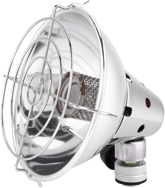 Dailygoods- Campingverwarmer Draagbaar - Mini Gasverwarmer - Outdoor Verwarming - Beschermend Net - Opbergtas - Lichtgewicht 420 g