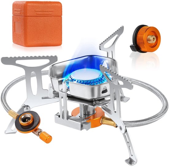 Dailygoods - Dailygoody - Camping Gasfornuis - Winddichte Backpacking Brander - Opvouwbare Rocket Camping Stove - Draagbaar en Compact - Outdoor Koken - Geschikt v...
