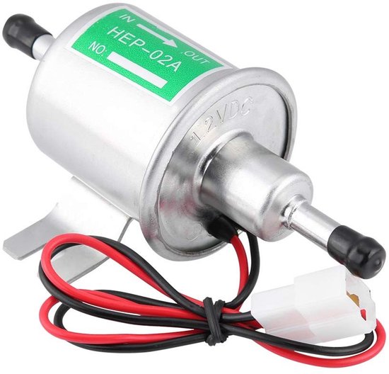 Dailygoods - Dailygoody - Elektrische brandstofpomp - Universele benzinepomp - 12V - Geschikt voor gas- en dieselgeneratoren - Zilver - HEP-02A - 80-100 L/h