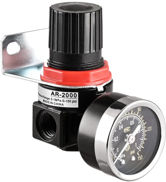 Dailygoods - Dailygoody - Gas Air Regulator - 1-22lb/cm² - Stabiele druk - AR2000 - Hoog precisie - Voor luchtbehandeling - China - 182 gram