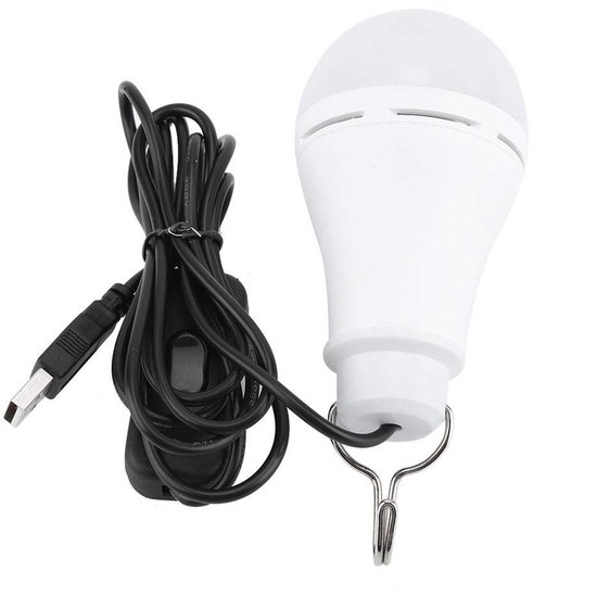 Dailygoods - Dailygoody - LED Lamp USB Oplaadbaar - Hanglamp voor Camping - 340 Lumen - Noodverlichting - 120 Graden Stralingshoek - Geschikt voor Garage en Visser...