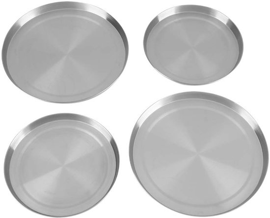Dailygoods - Dailygoody - Top Cover Electric Stove - Set van 4 Ronde RVS Deksel voor Kookplaten