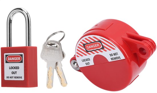 Dailygoods - Dailygoody - Veiligheids Padlock met Kromme Platte Doos voor Gas- en Waterkleppen 25-64mm