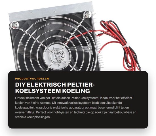 Dailygoods - DIY elektrisch Peltier-koelsysteem - Koeling - Uitstekend koeleffect - Compact formaat - Betrouwbare prestaties - Geschikt voor kleine ru...