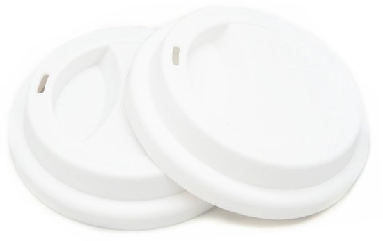 Dailygoods- Drinkdeksel Morsbestendig - Herbruikbare Koffiemokdeksels - 2 Stuks - Siliconen - Vaatwasserbestendig - Houdt Drank Warm/Koud - Koffiedeksel