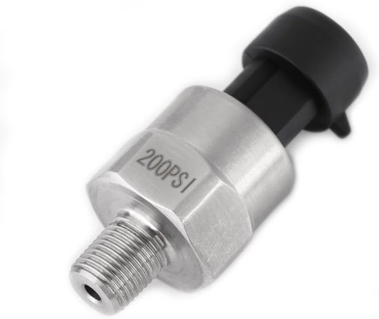 Dailygoods- Druktransducer Roestvrij Staal - Druksensor - 1/8" NPT Draad - IP67 Bescherming - Nauwkeurigheid ± 2% FS - Geschikt voor Olie/Brandstof/Lu