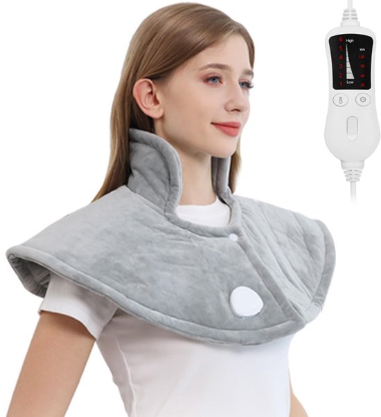 Dailygoods - Elektrisch Verwarmingskussen voor Nek, Schouders en Rug - 9 Temperatuurniveaus