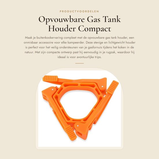 Dailygoods- Gas Tank Houder Opvouwbaar - Stabilisator - Camping Beugel - Lichtgewicht - Duurzaam - ABS-Kunststof 18,7 cm - Gasstandaard van Dailygoods