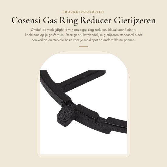 Dailygoods- Gasring Antislip - Gietijzeren Fornuisplaat - Koffiepot Stand - Kookplaat Reducer - Draagbaar - Robuust en Duurzaam - Wokring van Dailygoods