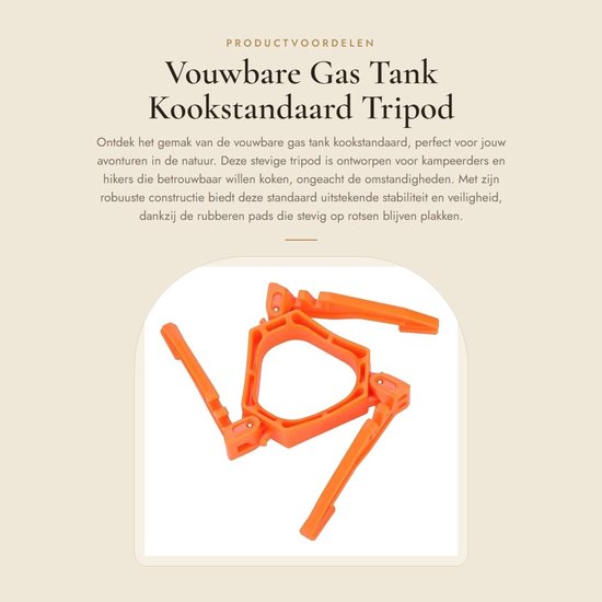 Dailygoods- Gastankhouder Lichtgewicht - Opvouwbaar - Duurzaam - Stabiel - Voor Kamperen - Universele Bajonet - Fornuisstandaard van Dailygoods