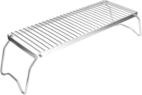 Dailygoods- Grill Apparaat Opvouwbaar - RVS Camping Grill - BBQ Rack - Draagbare Pot Stand - Multifunctioneel - Tot 20 kg Belastbaar - Barbecue