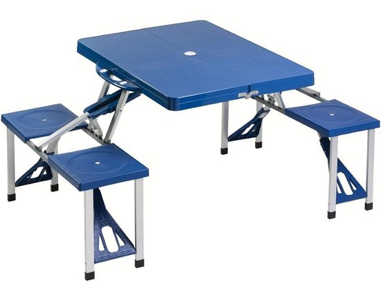 Dailygoods - Inklapbare Camping Pic Nic Tafel met 4 Krukken - Ideaal voor Buiten
