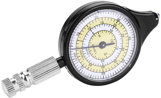 Dailygoods- Kilometerteller Mini - Outdoor Meetinstrument - Robuust en Slijtvast - Regendicht - Voor Camping en Wandelen - Hoogwaardig Metaal en Kunststof - Meetlat