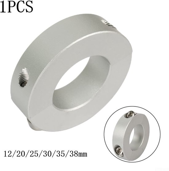 Dailygoods- Klem Dubbele Split 12mm - Binnendiameter 12mm/20mm/25mm/30mm/35mm/38mm - Aluminiumlegering - Anticorrosie Behandeling - 1 Stuk - Klemring