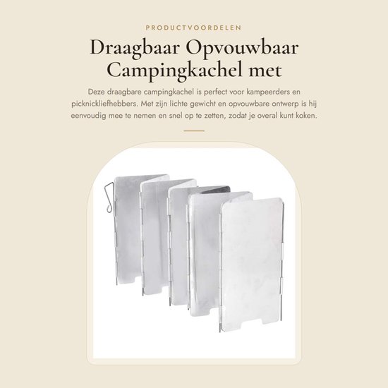 Dailygoods- Kooktoestel Draagbaar - 9-Plaat Campingkachel - Lichtgewicht Aluminiumlegering - Opvouwbaar - Inclusief Opbergtas - Geschikt voor Kamperen van Dailygoods