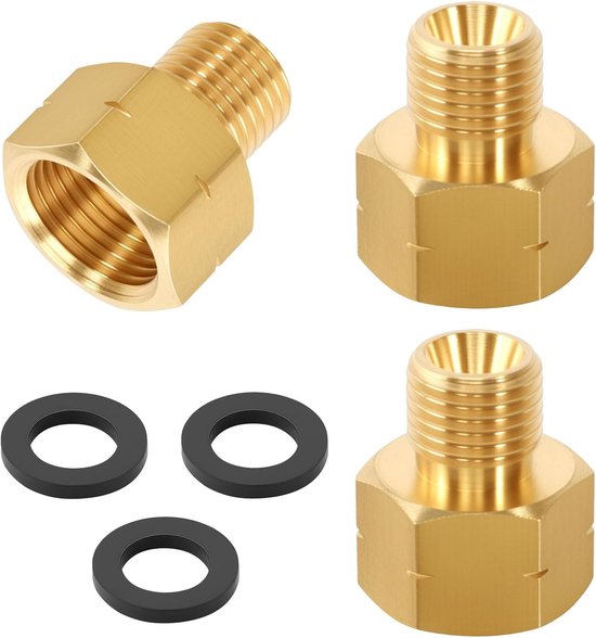 Dailygoods - LPG Gas Adapter - 3/8 Inch Female x 1/4 Inch Male - Geschikt voor Gasfornuis en Camping - Duurzaam en Betrouwbaar - Veiligheid en Gebruik