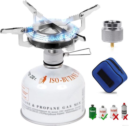 Dailygoods - Mini Camping Gasfornuis - Ultra Draagbaar en Vouwbaar voor Buitenactiviteiten