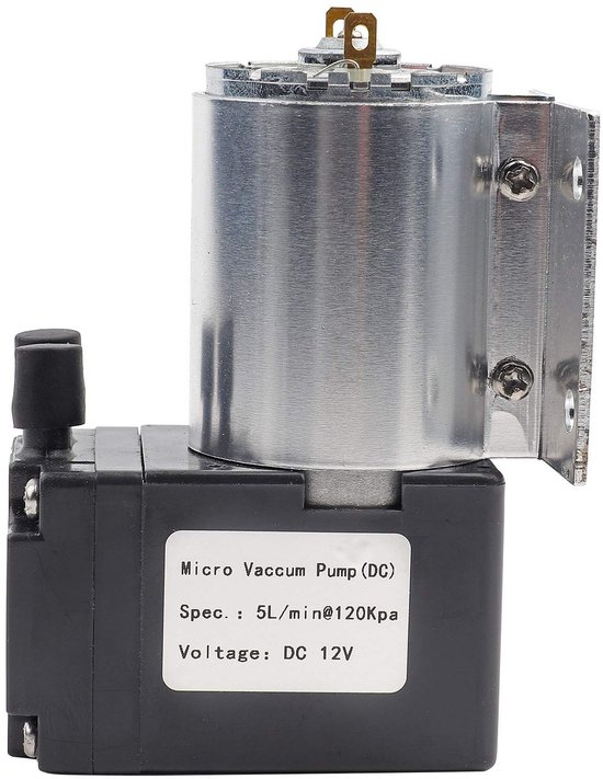Dailygoods - Mini Vacuum Pump - DC 12 V - Micro Pomp - 5 L/min - Laagdrukzuigpomp - Ideaal voor gasanalyses - Compact en lichtgewicht