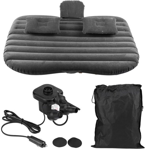 Dailygoods - Opblaasbaar bed - Reismatras - Multifunctioneel - Zwart - Achterbank - Comfortabel - Geschikt voor reizen