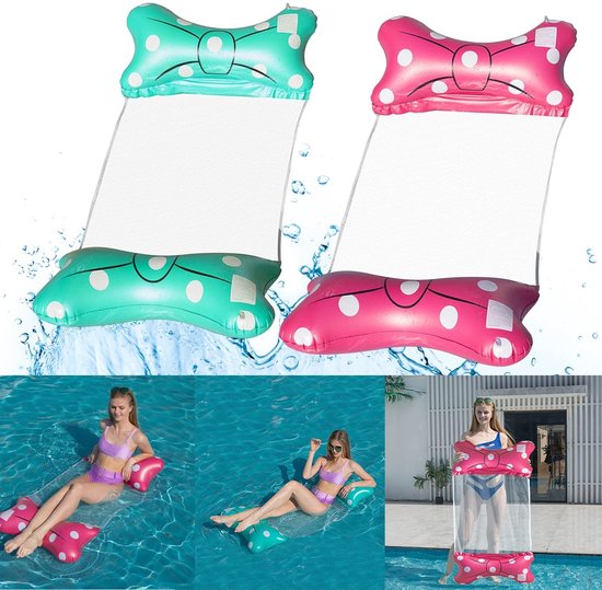 Dailygoods- Opblaasbaar Zwembad 4-in-1 - Waterhangmat - Luchtmatras - Draagbare Zwemmat - Waterspeelgoed - Opvouwbaar en Compact