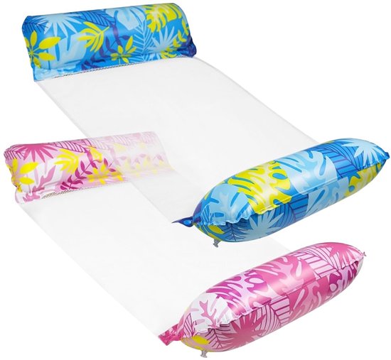 Dailygoods- Opblaasbare Matras 4-in-1 - Drijvend/Luchtbed - Kantelbare Hangmat - Opvouwbaar - Draagbaar - Duurzaam Materiaal - Zwemband