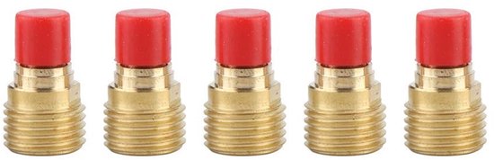 Dailygoods - Professionele Gas Lens Collet Body - 2.4mm Lassen - Hoogwaardig Koper - Duurzame Set 5 Stuks - Voor Universele Fakkel