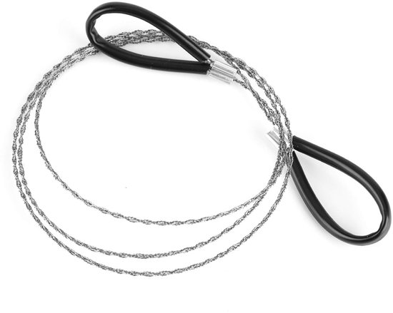 Dailygoods - Roestvrij stalen draadzaag - Noodzaag voor outdoor - Lichtgewicht en flexibel - Geschikt voor bushcraft en camping - Zilver