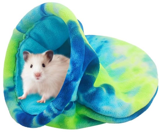 Dailygoods- Slaapzak Hamster - Zachte Fleece - Schuilplaats voor Kleine Huisdieren - Bescherming tegen Kou - Simuleert Boomhol - Geschikt voor Fretten/Cavia's - Knuffelzak
