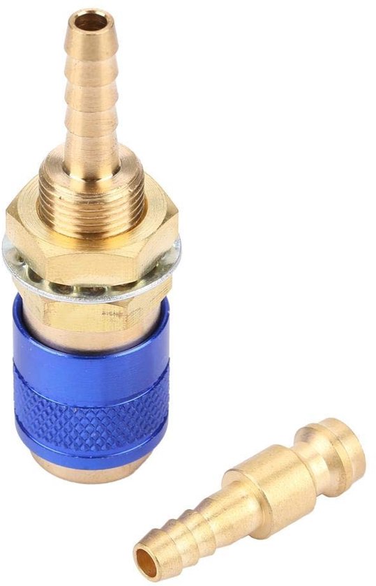 Dailygoods- Snelkoppeling M6 - Gas/Water Koppeling - Ontkoppel Fitting - MIG/TIG Lasser Torch - Eenvoudig te Installeren - Efficiënte Verbinding - Lasconnector
