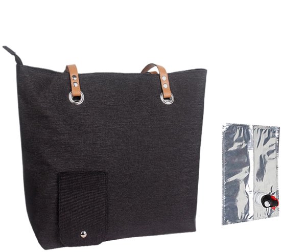 Dailygoods- Wijn Tas - Isolerende Drinktas - 1,5 Liter Capaciteit - Lekvrije Bouw - Voor Strand/Picknick - 13 Inch Hoog - Dranktas