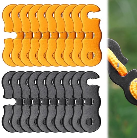 Dailygoods- Windgesp 20 Stuks - Aluminium Legering - Tent Accessoires - Rope Spanning - Robuust en Duurzaam - Betrouwbare Ondersteuning - Tenthaak