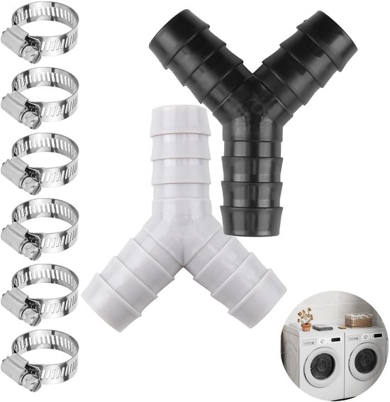 Dailygoods- Y-verdelerstuk 2-weg - wateraansluiting - dubbele aansluiting - slangklemmen - voor tuinen - duurzame materialen - Waterverdeler