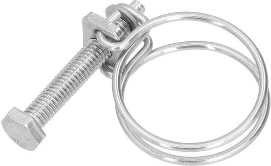 Dailygoody - Dubbele Draad Slangklem - Verstelbare Slangklemmen - Premium kwaliteit - Zilver - Anti-corrosie - Ideaal voor buizen en connectors - Voor...
