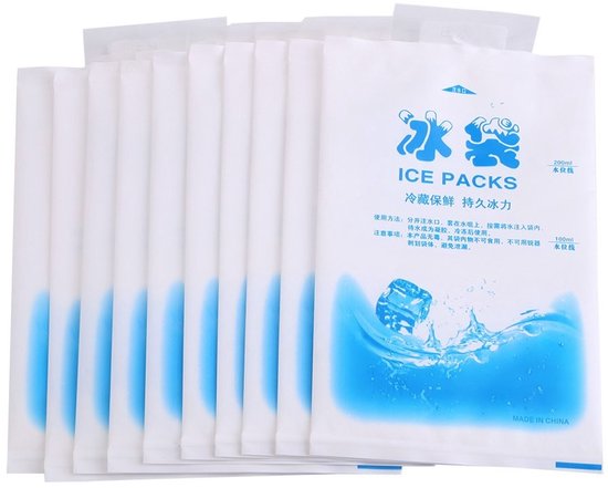 Dailygoody - Herbruikbare Ice Packs - Gel Koeltassen - Ideaal voor Voedsel en Medisch Gebruik - 200ml - Set van 10 - Voor Vriezer en Koeling