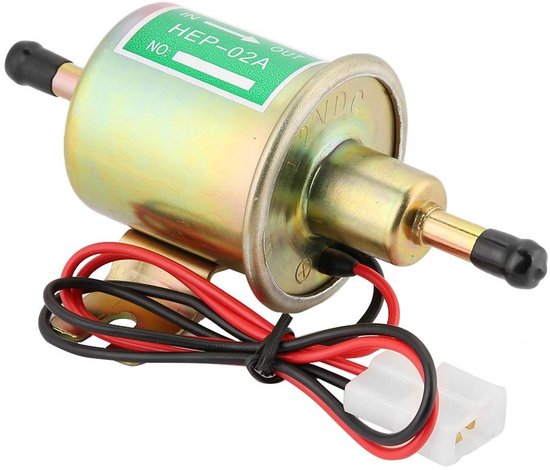 Dailygoody - Lage Druk Elektrische Brandstofpomp - 70L per uur - Universele Inline Benzinepomp - 12V Installatiekit - HEP-02A - Ideaal voor voertuigen...
