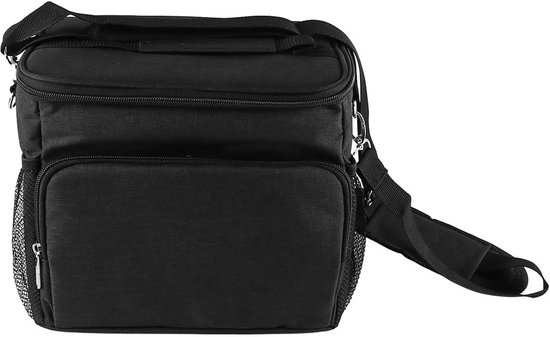 Dailygoody - Lunchtas - Geïsoleerde koelbox - Ideaal voor werk of school - Zwart - Verstelbare schouderband - Perfect voor picknick en strand