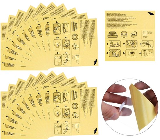 Dailygoody - Opblaasbare Reparatiepatches - Zwembadreparatieset - Ultradun en waterdicht - Transparant - Luchtmatras-reparatieset - 20 stuks - Geschik