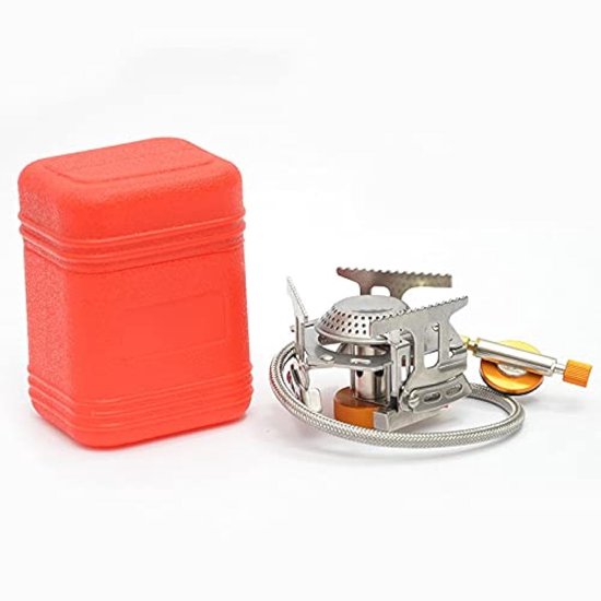 Dailygoody - Opvouwbare campingbrander - Campinggasfornuis - Sterke vuurkracht met piëzo-ontsteking - Draagbaar en inklapbaar - Buiten koken - Id