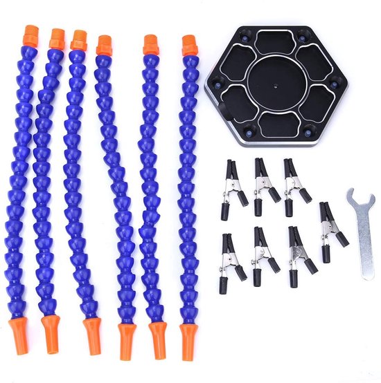 Dailygoody - Solderen Helpende Hand - 6 Flexibele Armen - Ideaal voor Hobbyisten - Aluminium Houder - Klem Tool - Perfect voor Elektronica - Handige A
