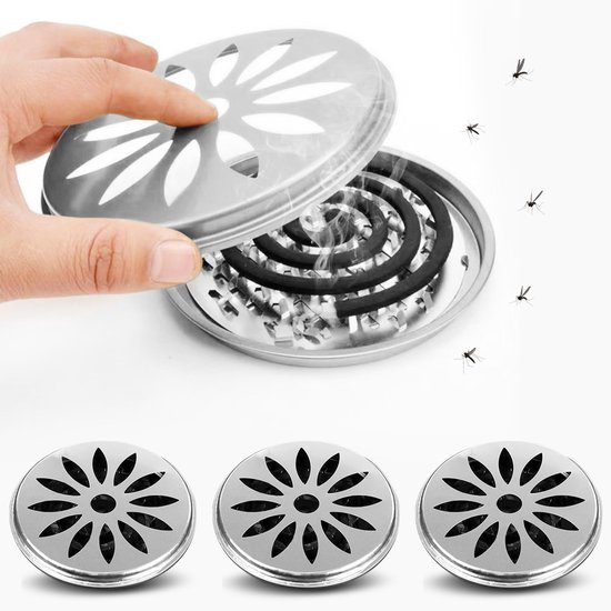 Dailygoody - Spoelhouders voor muggenspoelen - Draagbare muggenbescherming - Roestvrij staal - Spiraalhouder - Ideaal voor thuis en camping